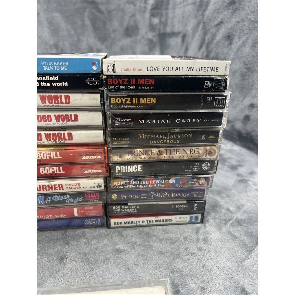 Vintage Cassette Tapes Lot of 35 Prince Micheal Jackson TLC R&B Soul 90s Music - Picture 5 of 16